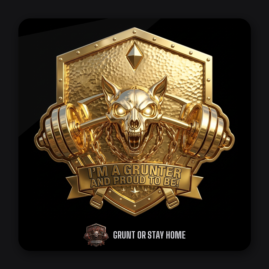 I'M A GRUNTER AND PROUD TO BE — Gold crest